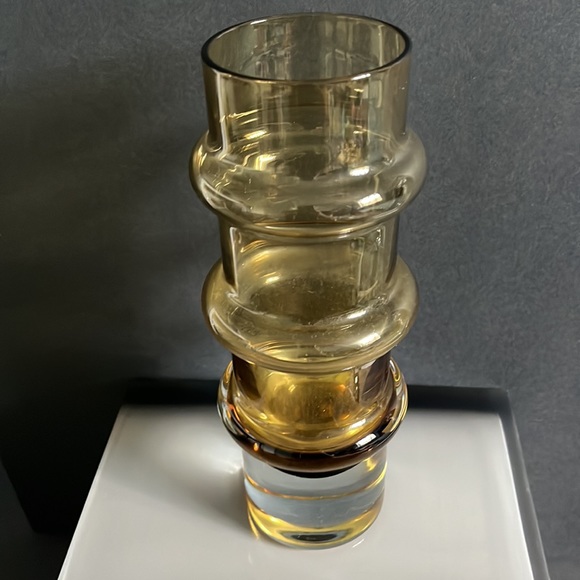 Svensk Form Seda Sweden Bo Borgstrom Bamboo Glass Vase - Picture 9 of 16